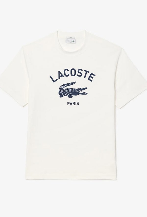 Lacoste Signature Print Cotton T-Shirt