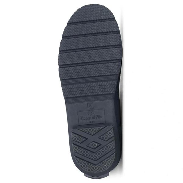 Hoggs of Fife Braemar Pro Wellington Boots in navy showing the treaded sole