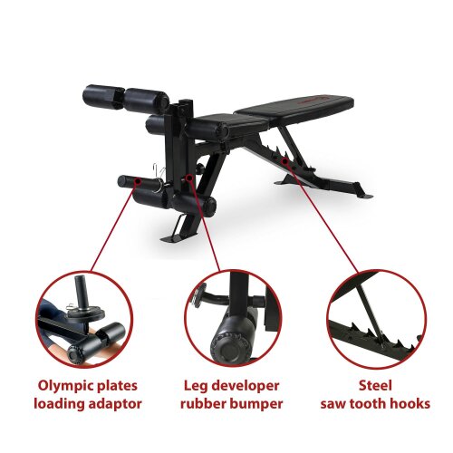 Marcy UB9000 Adjustable Utility Bench Incline Decline Leg Developer