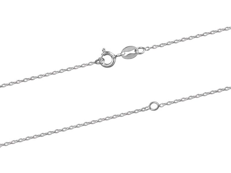 Cooksongold 925 Sterling Silver Diamond Cut Oval Trace Necklace Chain