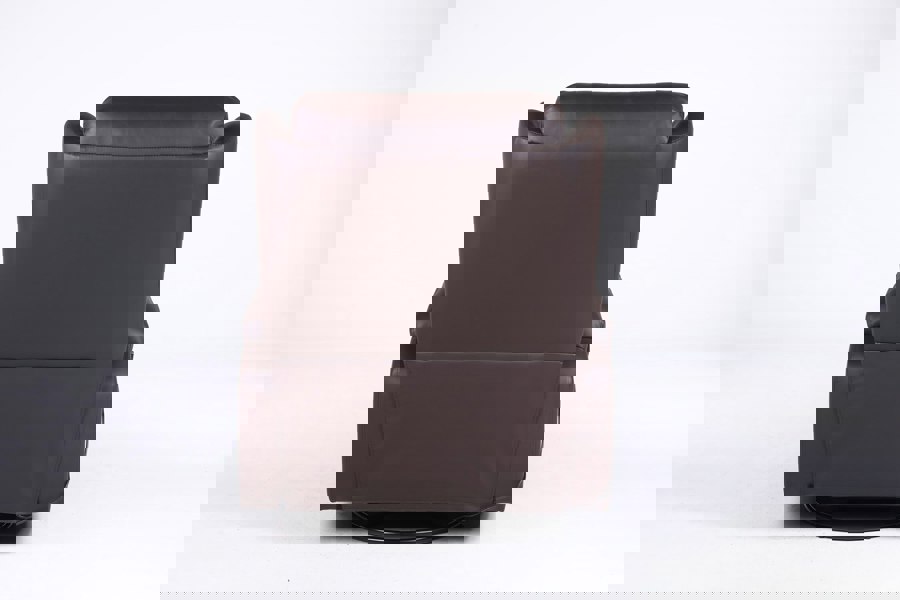 SQUAREBOXX Copenhagan Leather Manual Recliner Armchair with Heat Massager in Brown