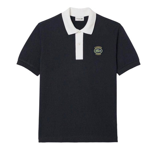 Lacoste Mens Badge Classic Polo Shirt - Blue