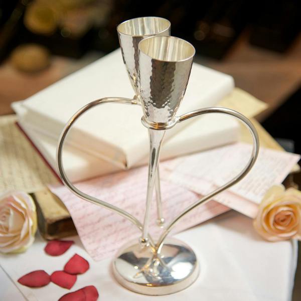 Culinary Concepts Entwined Heart Lovers' Champagne Flutes