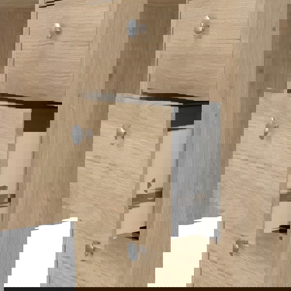 Furniture To Go Madrid Desk 3 Drawers in Jackson Hickory Oak