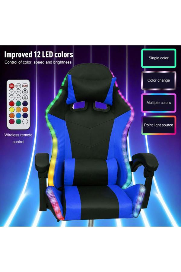 Groundlevel Gaming Office Chair with LED Lights