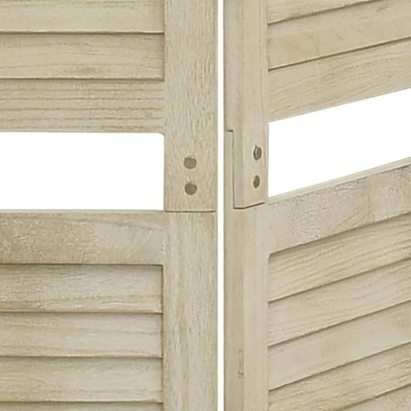 Berkfield 5-Panel Room Divider 175x165 cm Solid Wood Paulownia