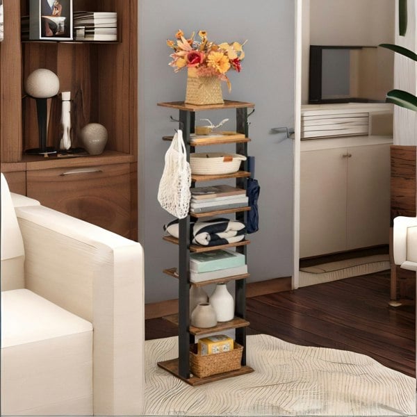 Rafaelo Mobilia Narrow 8-Tier Vertical Shoe Rack