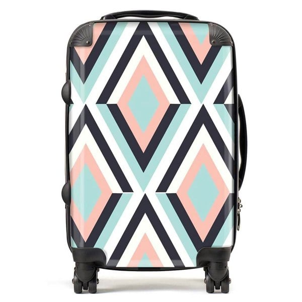 Warren Reed Zig Zag Abstract Pattern Suitcase