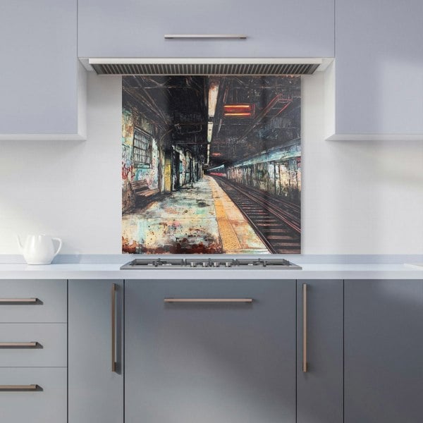 Warren Reed Urban Subway Graffiti Art Glass Kitchen Splashback - 00029