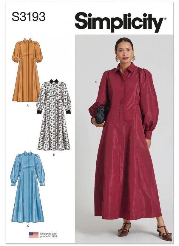 Simplicity Sewing Pattern 3193, Dresses for Women, A6 (4-6-8-10-12-14) - Intermediate