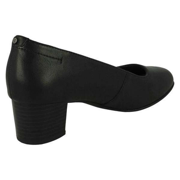 Clarks Ladies Clarks Block Heeled Court Shoes Linnae Pump