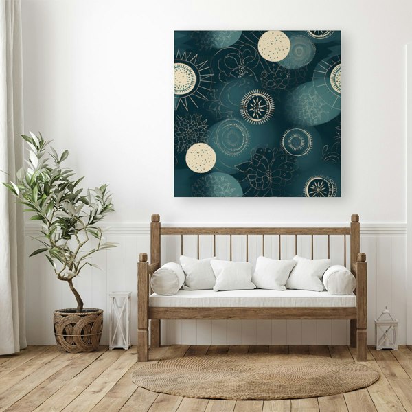 Warren Reed Blue Moon and Sun Canvas