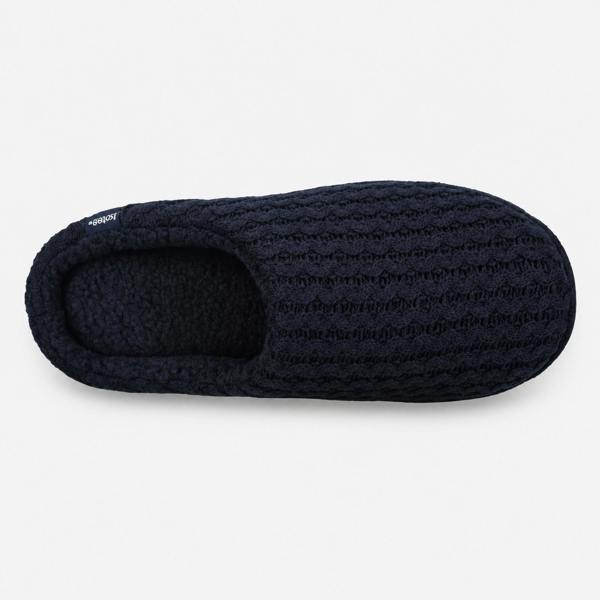 Totes KNITTED MULE SLIPPERS Mules   in  Navy