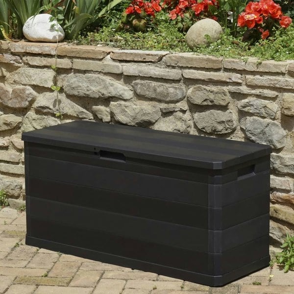 Berkfield Garden Storage Box Black 117x45x56 cm
