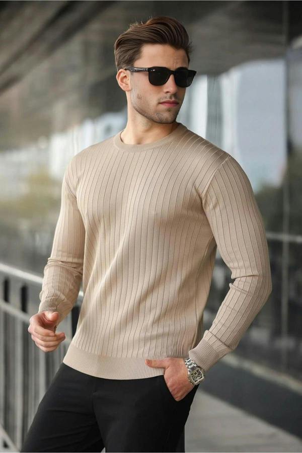 WOVCOR Crew Neck Long Sleeve Men's Sweater