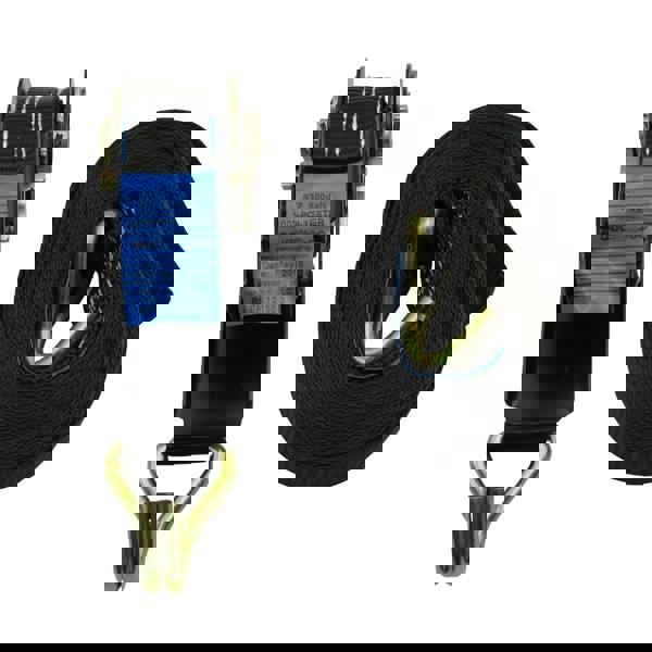 Tie Down Ratchet Straps 0.8T 8M x 25MM - Pack of 1-10 (Black Cargo Lashing Load J Hook)