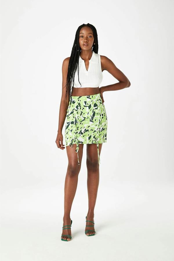 Urban Bliss Lace Up Mini Skirt