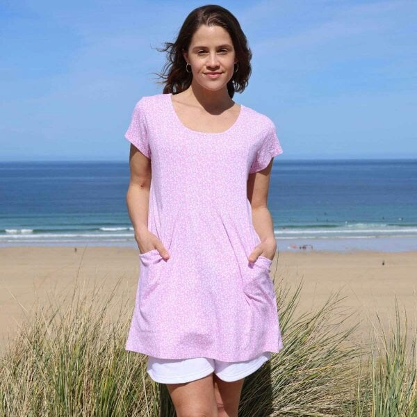 Lazy Jacks LJ116  - Printed Tunic Top - Ditsy