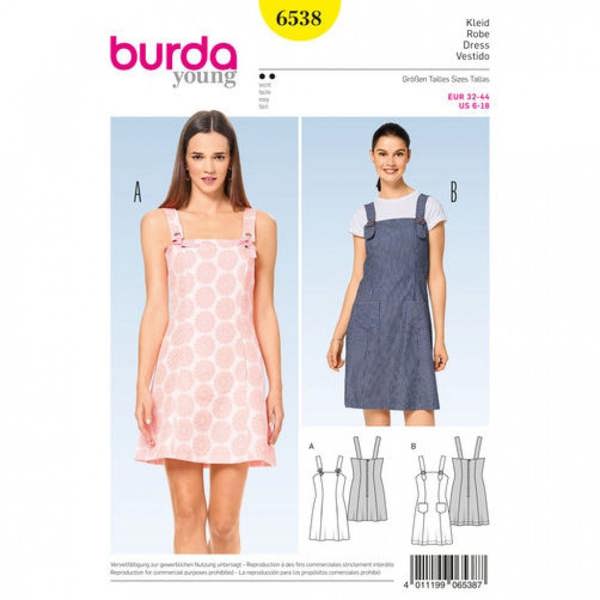 Burda Sewing Pattern 6538 Dresses For Women, 6 to 18 - Easy