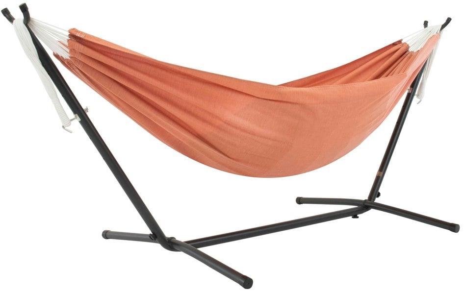 Vivere's Combo - Sunbrella Coral Hammock with Stand (8ft)