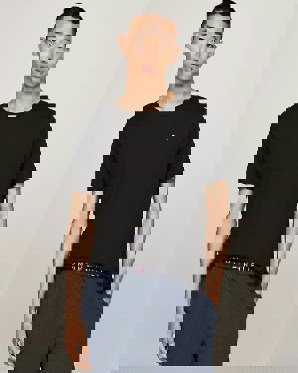 Tommy Hilfiger 3 Pack Mens T-Shirts - White/Black/Grey Heather - CHO - Designer Mens Short Sleeve T-Shirts & Tops