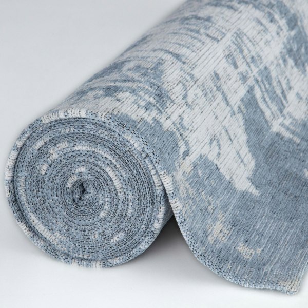 Machine Washable Flatweave Rug Striped Blue