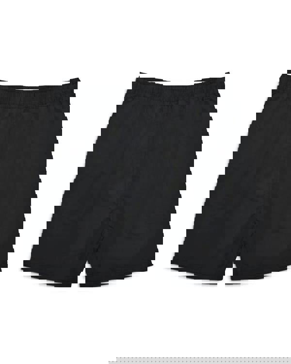 Lambretta Mens Swimming Casual Summer Shorts, black lightweight swim shorts with elastic waistband