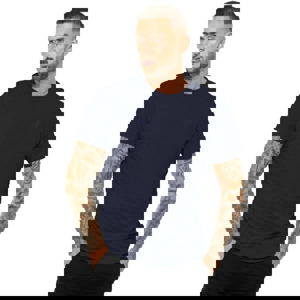 Enzo Mens Crew Neck T-Shirt - Navy