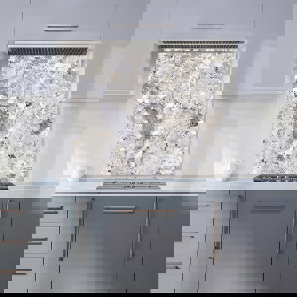 Warren Reed - Designer Silver Quartz Effect Kitchen Splashback