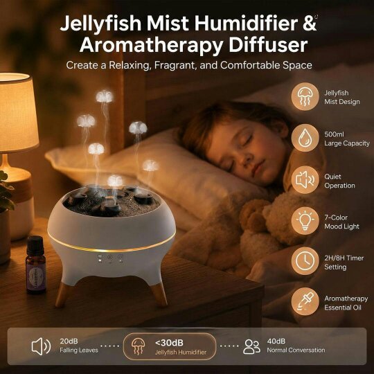 Havendro 7 Color Flame Aroma Diffuser Humidifier USB Desktop Simulation Light Purifier