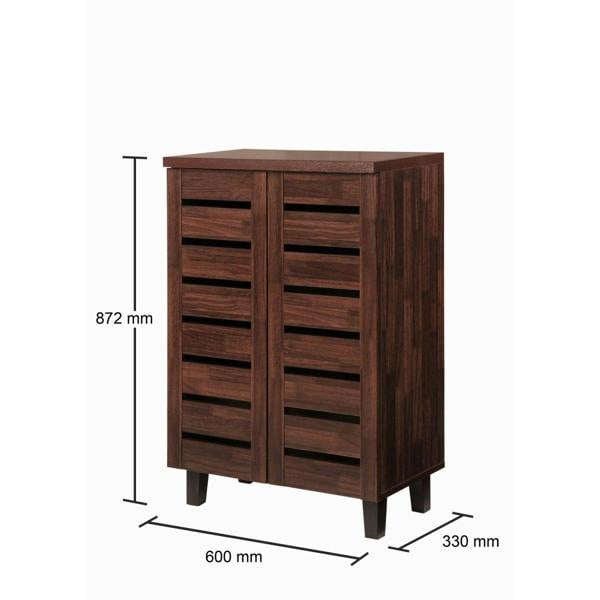 Timber Art Design 4 Tier Shoe Storage Cabinet 2 Door Cupboard Stand Rack Unit