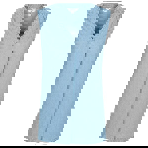 Mountain Warehouse Womens Tuscany Chambray Sleeveless Shirt - Light Blue