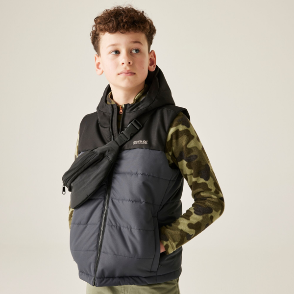 Regatta Childrens/Kids Lofthouse Body Warmer - Black/Seal Grey