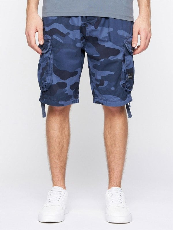 Crosshatch Jimster Shorts Blue Camo