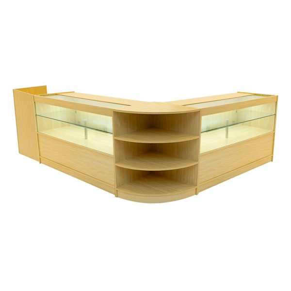 Monstershop Eclipse LED Shop Counter Set LM60, TB60 & 2 x C1500 - Maple