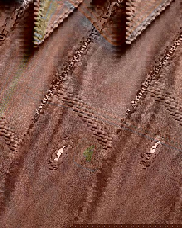 Gabicci AGABJ02 Leather Harrington Jacket DESERT