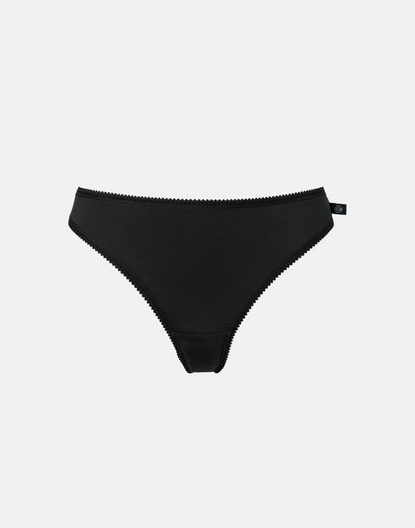 British Boxers Women's Bamboo Thong – Black