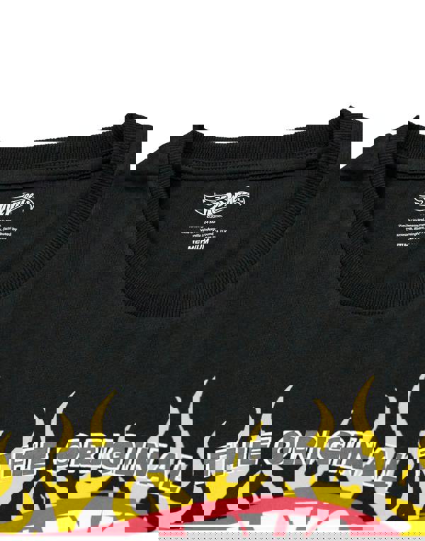 Hot Wheels Mens Black The Original Short Sleeve Long Leg Pyjama Set