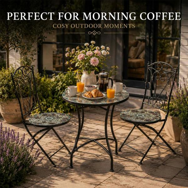 60cm Casablanca Mosaic Bistro Set image 9