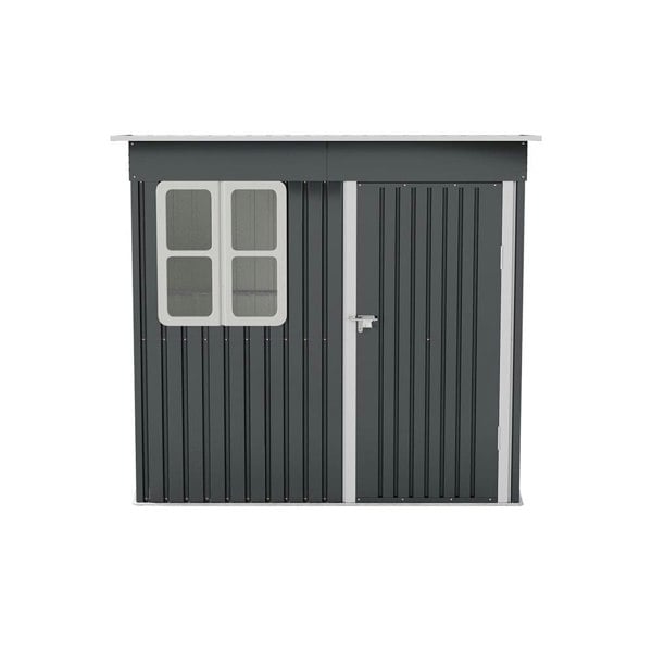 7X4FT/8.5X5.5FT Outdoor Metal Garden Storage Shed Living and Home 7.3x4FT 