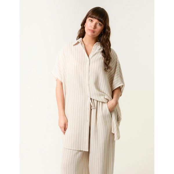 Blue Vanilla Oversized Pinstripe Shirt