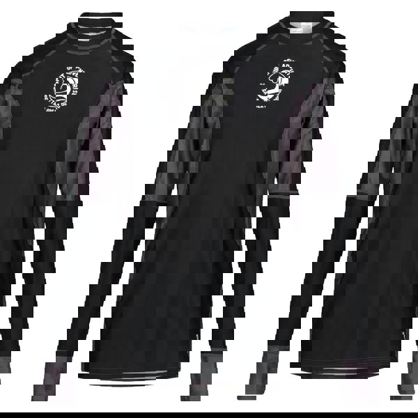 Regatta Mens Long-Sleeved Rash Guard - Black/Dark Grey