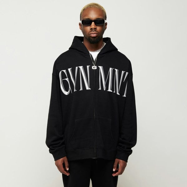 GVNMNT Clothing Co Imperial Zipped Hoodie - Black