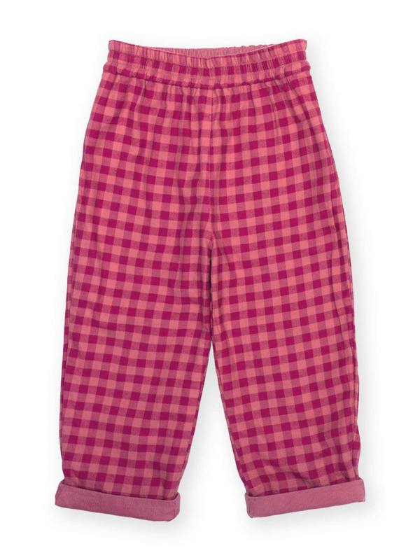 Kite Girls Organic Damson Check Reversible Pull Ups