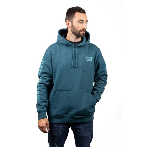 Caterpillar Trademark Banner Cotton Men's Blue Hoodie