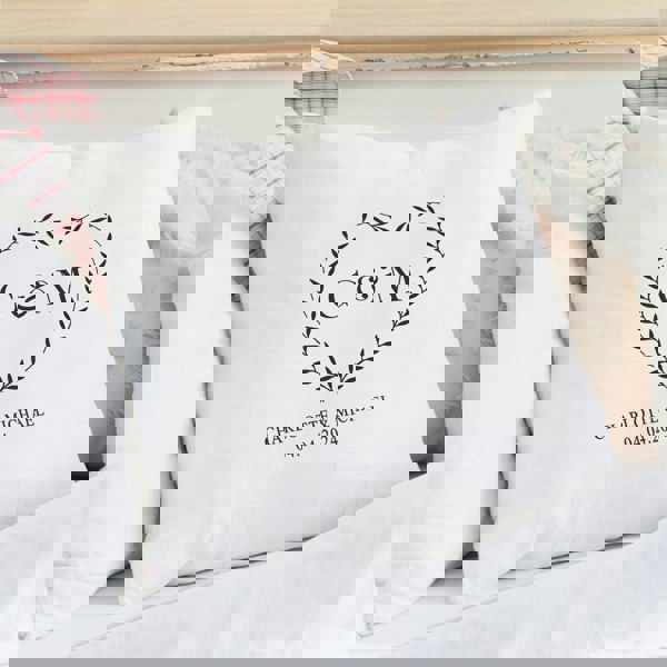 Personalised Memento Company Personalised Grey Heart Cushion