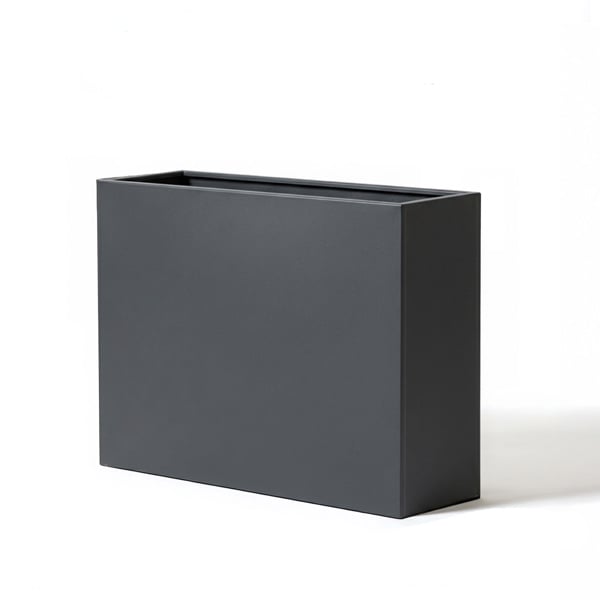 Nicoman Galvanised Matte Black Trough Metal Planter - 90cm x 82cm