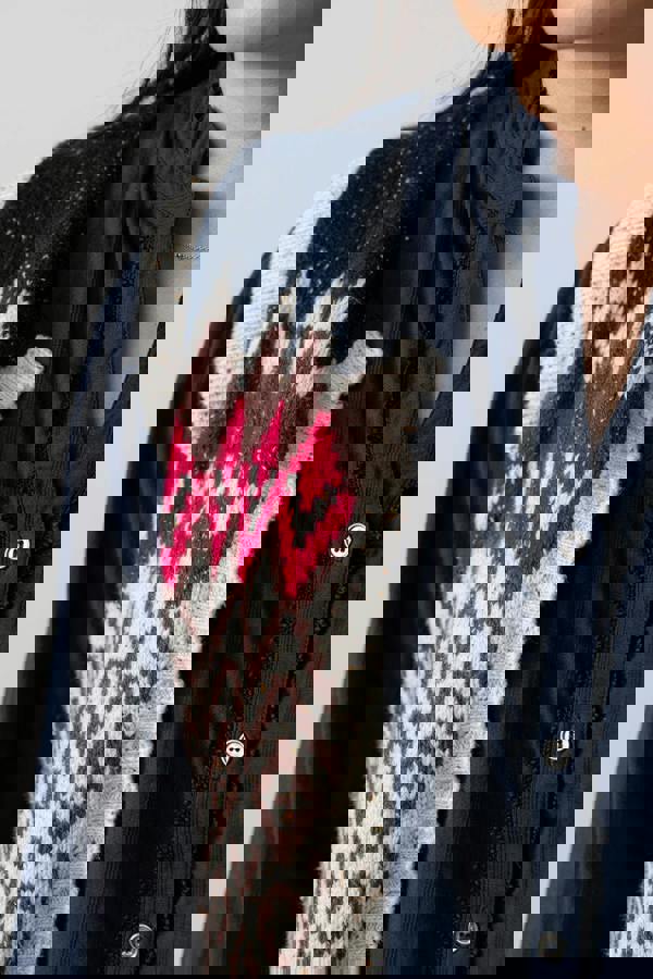 Lily & Me Suvi Fair Isle Knitted Waistcoat Chocolate