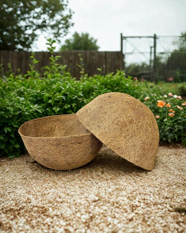 CoirProducts Hanging Basket Liners | Premium Biodegradable Coir Fibre Liners for Flowers, Herbs & Container Plants