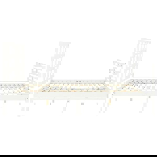 Berkfield Bed Frame with Headboard White 200x200 cm Solid Wood